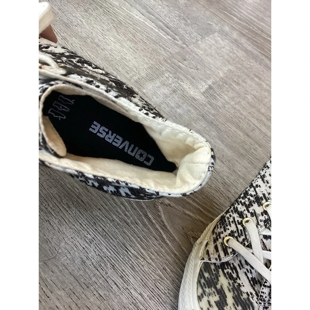 Converse All Star Gemma OX Womens Size 8 Shoes Black White High Sneakers 553448C